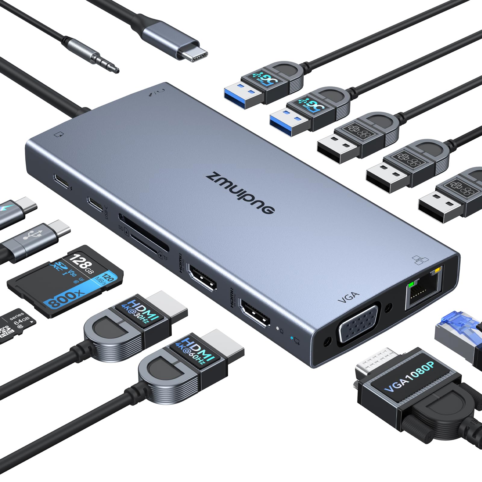 Amazon.com: USB C Docking Station Dual Monitor HDMI for Dell HP